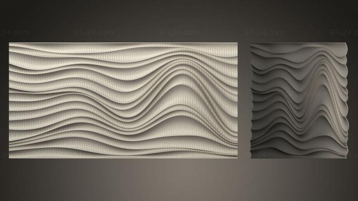 Geometrical panel (Relief 06, PGM_0209) 3D models for cnc